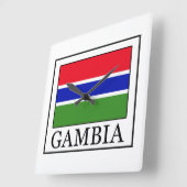 Gambia Quadratische Wanduhr (Winkel)