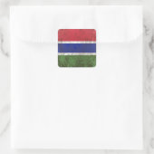 Gambia Quadratischer Aufkleber (Tasche)