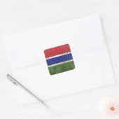 Gambia Quadratischer Aufkleber (Umschlag)