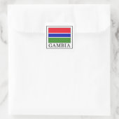 Gambia Quadratischer Aufkleber (Tasche)