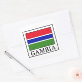 Gambia Quadratischer Aufkleber (Umschlag)