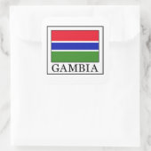 Gambia Quadratischer Aufkleber (Tasche)