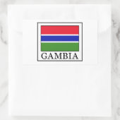 Gambia Rechteckiger Aufkleber (Tasche)