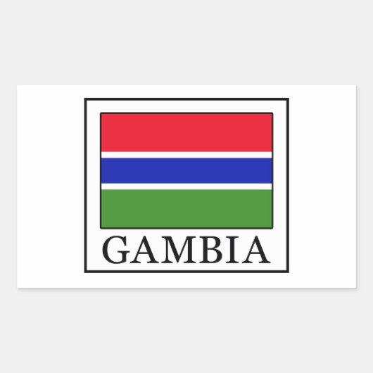 Gambia Rechteckiger Aufkleber (Vorderseite)