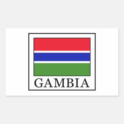 Gambia Rechteckiger Aufkleber (Vorderseite)