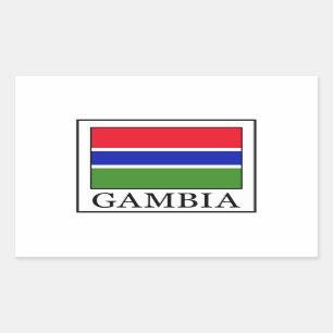 Gambia Rechteckiger Aufkleber