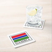 Gambia Rechteckiger Pappuntersetzer (Vor Ort)
