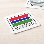 Gambia Rechteckiger Pappuntersetzer (angewinkelt)