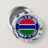 Gambia Round Emblem Button (Vorne & Hinten)