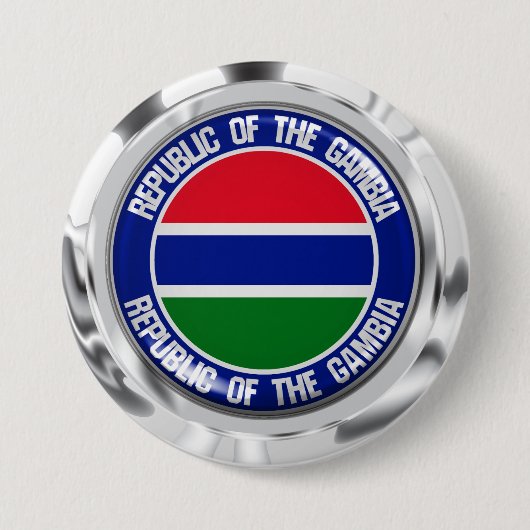 Gambia Round Emblem Button (Vorderseite)