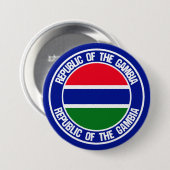 Gambia Round Emblem Button (Vorne & Hinten)