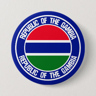 Gambia Round Emblem Button