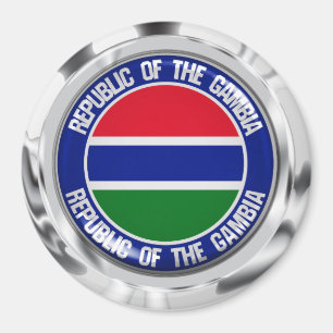 Gambia Round Emblem Magnet