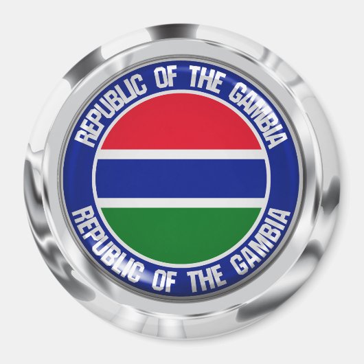 Gambia Round Emblem Magnet (Vorne)