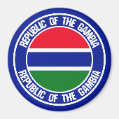 Gambia Round Emblem Magnet (Vorne)