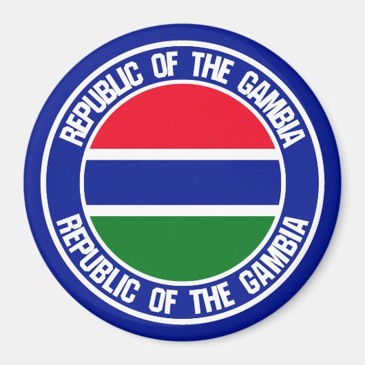 Gambia Round Emblem Magnet (Vorne)