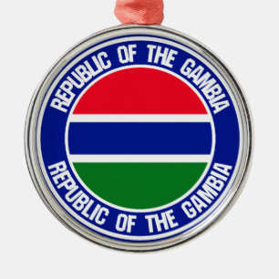Gambia Round Emblem Ornament Aus Metall