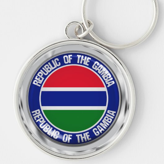 Gambia Round Emblem Schlüsselanhänger (Vorne)
