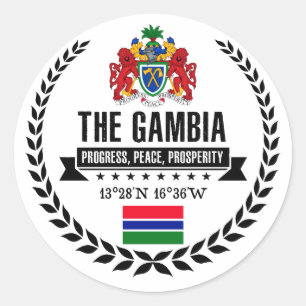 Gambia Runder Aufkleber