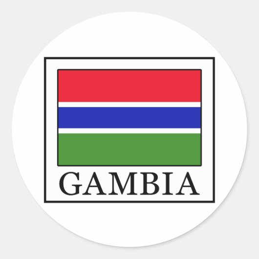 Gambia Runder Aufkleber (Vorderseite)