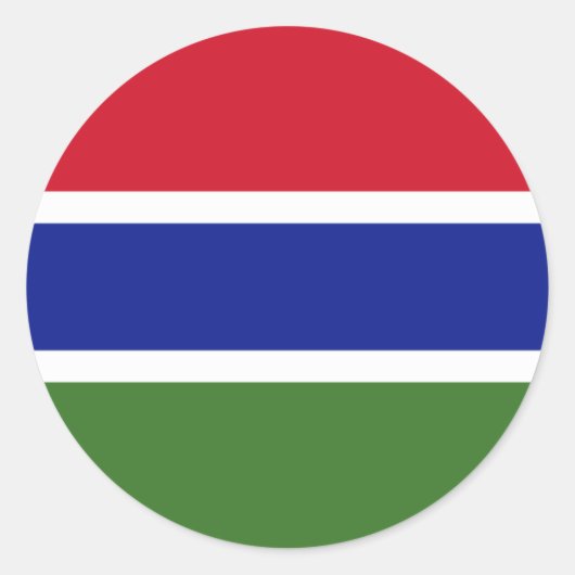 Gambia Runder Aufkleber (Vorderseite)