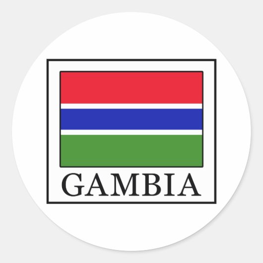 Gambia Runder Aufkleber (Vorderseite)