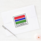 Gambia Runder Aufkleber (Umschlag)
