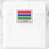 Gambia Runder Aufkleber (Tasche)
