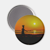 Gambia Sunset Magnet (Vorderseite/Rückseite)