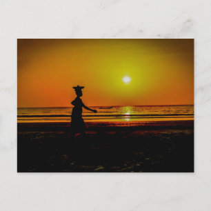 Gambia Sunset Postcard Postkarte