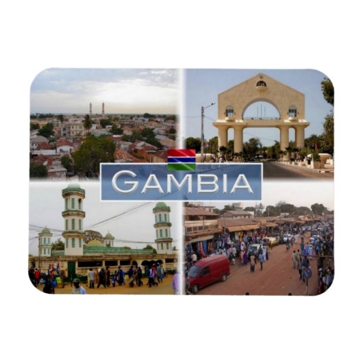 Gambia The Arch - Serekunda Markt - Magnet (Horizontal)