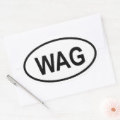 Gambia "WAG" Ovaler Aufkleber (Umschlag)
