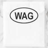 Gambia "WAG" Ovaler Aufkleber (Tasche)