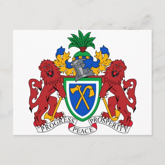 Gambia-Wappen Postkarte (Vorderseite)