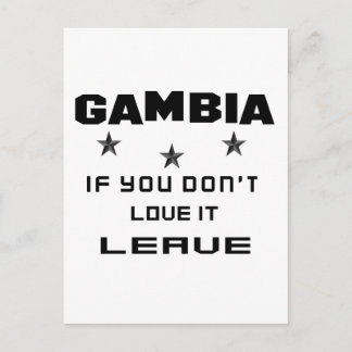 Gambia Wenn du es nicht Liebe, Verlass Postkarte