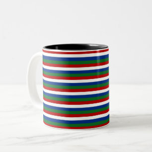 Gambiaflagge Streifen Ländermuster Symbol Rote Gre Zweifarbige Tasse