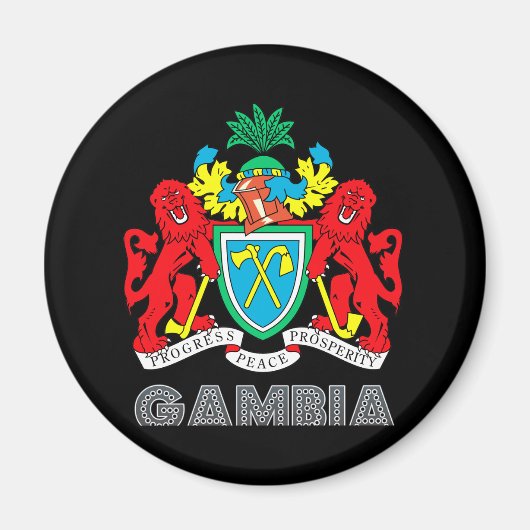 Gambian Emblem Magnet (Vorne)