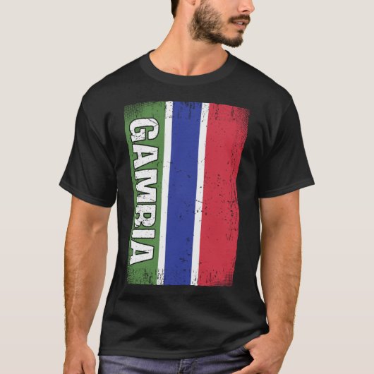Gambian Flag Gambia T-Shirt (Vorderseite)