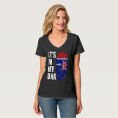Gambian und australisches Mix-DNA-Flaggengebiet T-Shirt (Vorderseite Vollansicht)