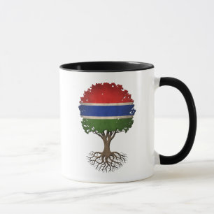 Gambischer Flaggen-Baum des Lebens kundengerecht Tasse