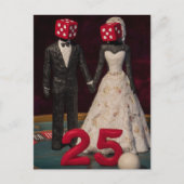 Gamble Red 25 über Heirat Surreal Postkarte (Vorderseite)