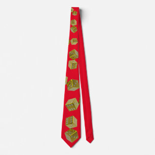Gambler Red und Gold Neck Tie Krawatte