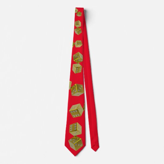 Gambler Red und Gold Neck Tie Krawatte (Vorderseite)