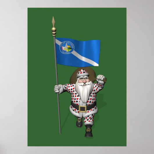 Gambler Santa Claus Poster (Vorne)