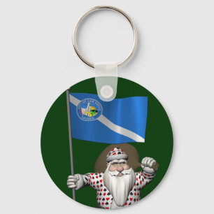 Gambler Santa Claus Schlüsselanhänger
