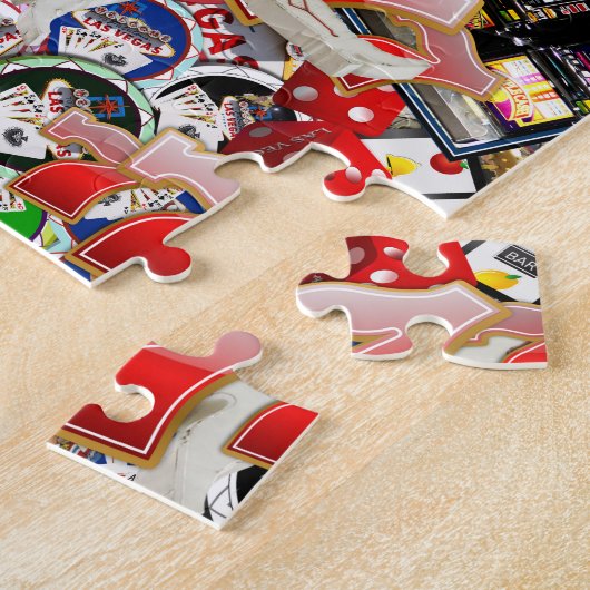 Gamblers Delight - Las Vegas Icons Collage Puzzle (Seite)