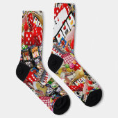 Gamblers Delight - Las Vegas Icons Collage Socken (Rechts)