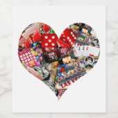 Gamblers Delight - Las Vegas Icons Collage Weinetikett (Einzelnes Label)