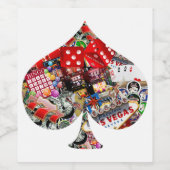 Gamblers Delight - Las Vegas Icons Collage Weinetikett (Einzelnes Label)