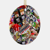 Gamblers Delight - Las Vegas Icons Hintergrund Keramik Ornament (Rechts)